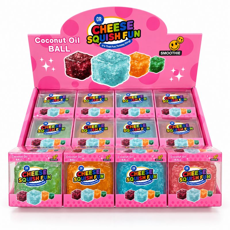 Slushy Coconut Oil Cheese Cube Squeeze Squishy Toy