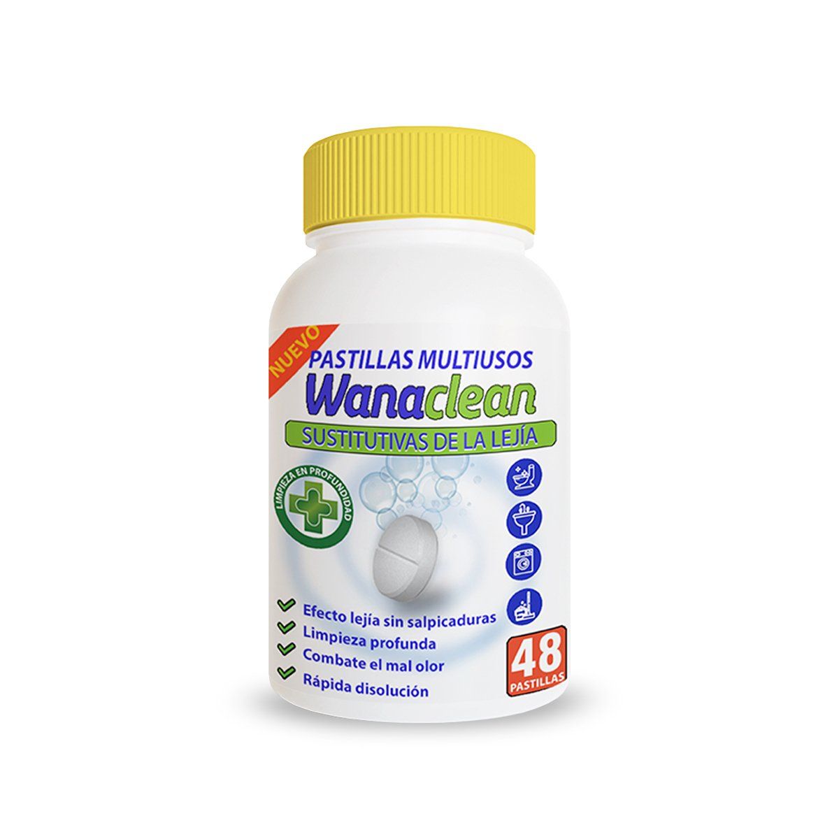 Pastillas de lejía WANACLEAN con cloro activo X 48U