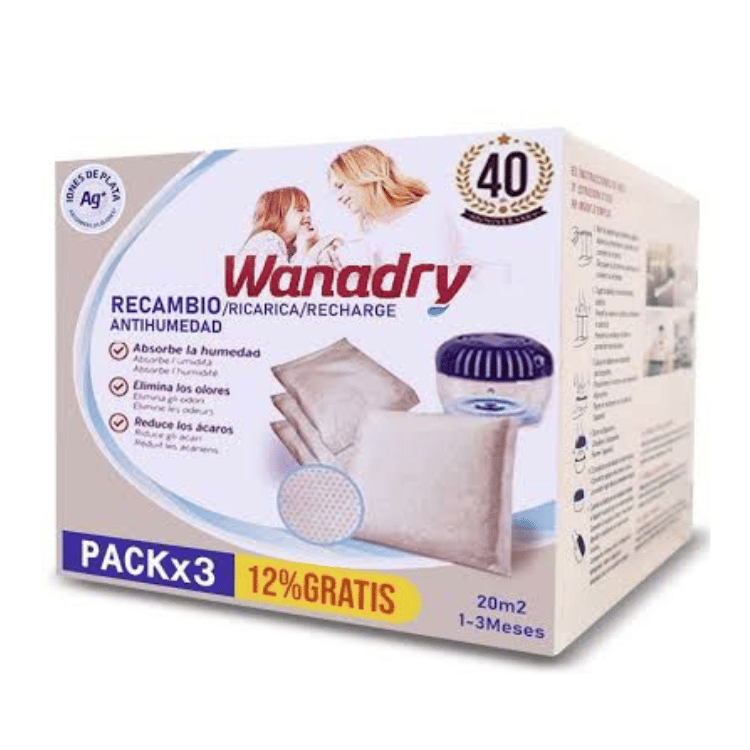 Repuesto Deshumedecedor en saquitos WANADRY