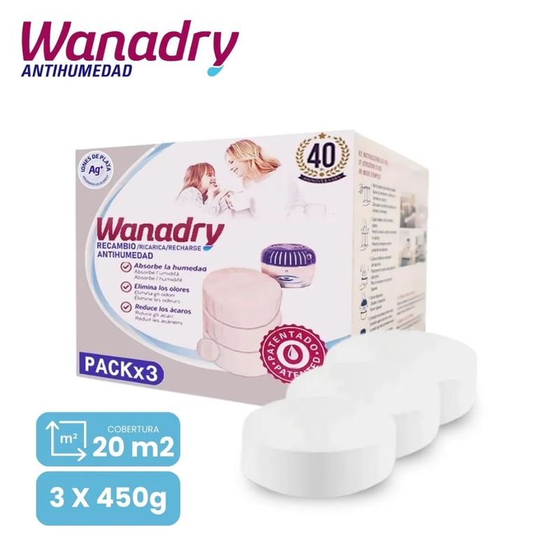 Repuesto Deshumedecedor en pastillas WANADRY
