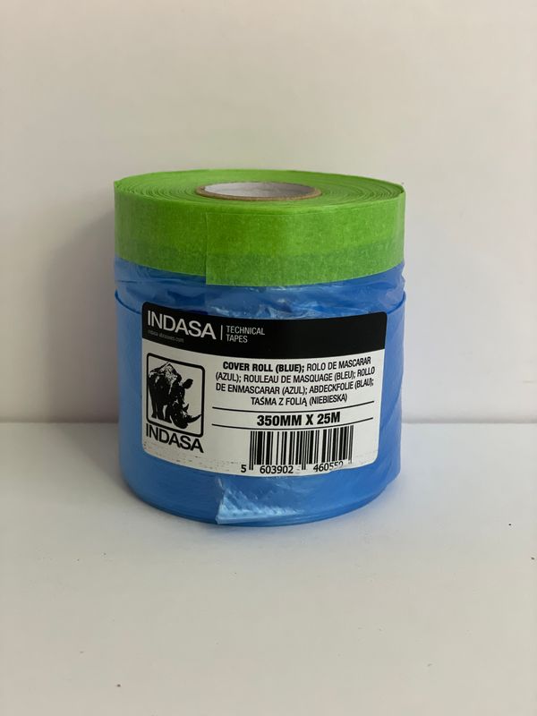 Pre-Taped Masking Rolls - 25m, Size: 14&quot;