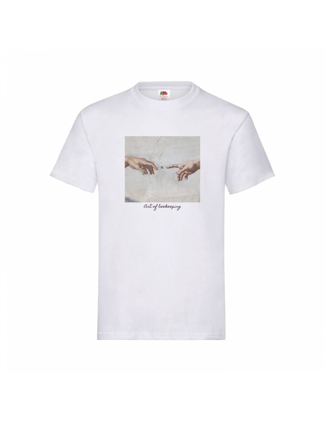 Art of Beekeeping Shirt - Creation of Adam (White), Size: M