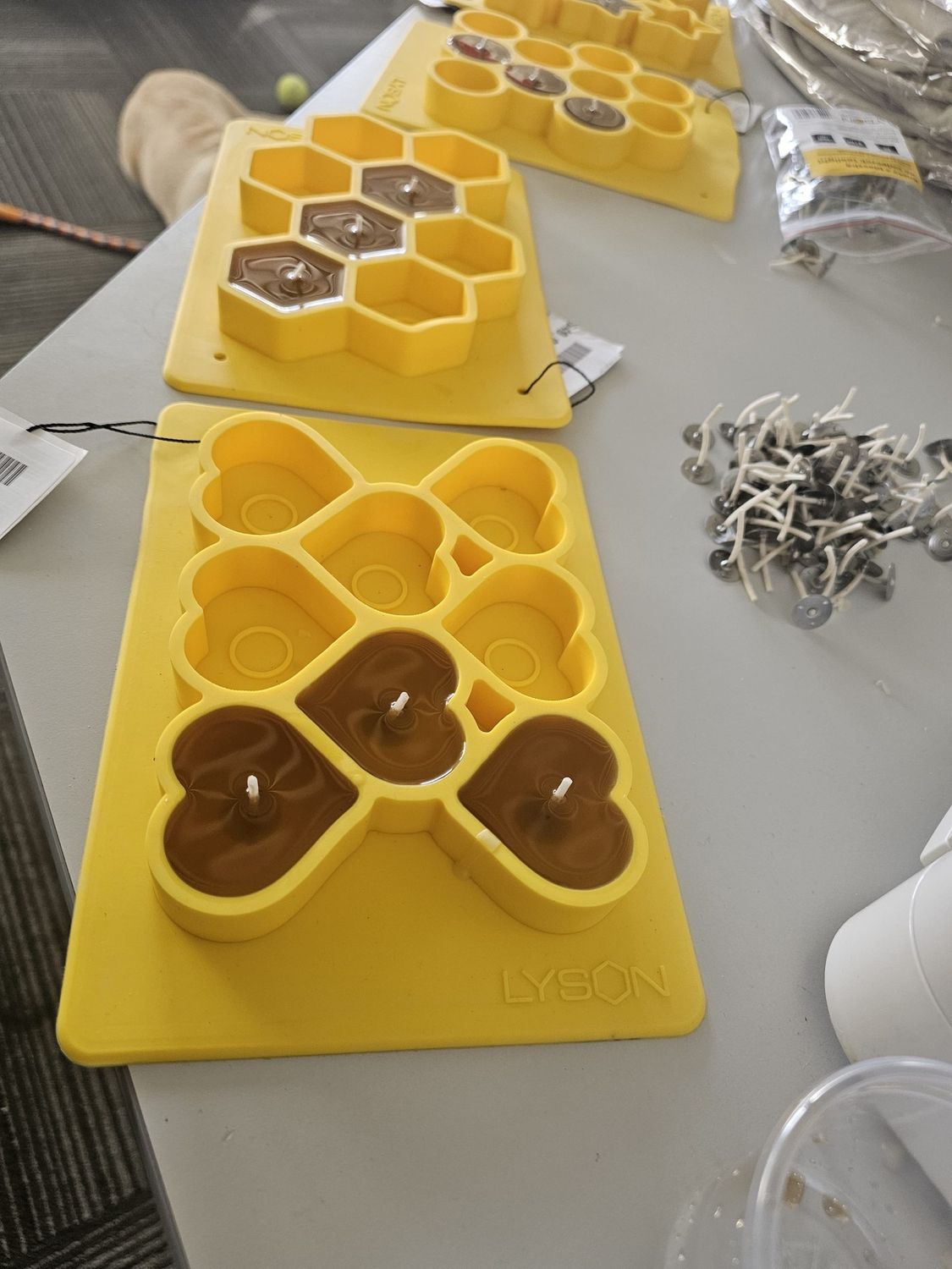 Silicone Tealight Moulds, Design: Hearts