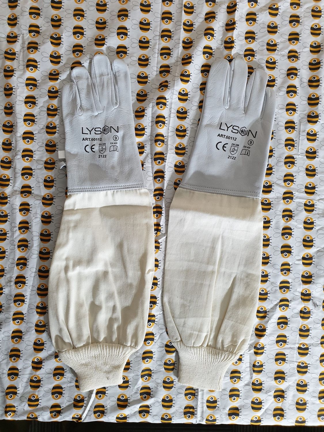 Leather Beekeeping Gloves, Size: Tan Size 12