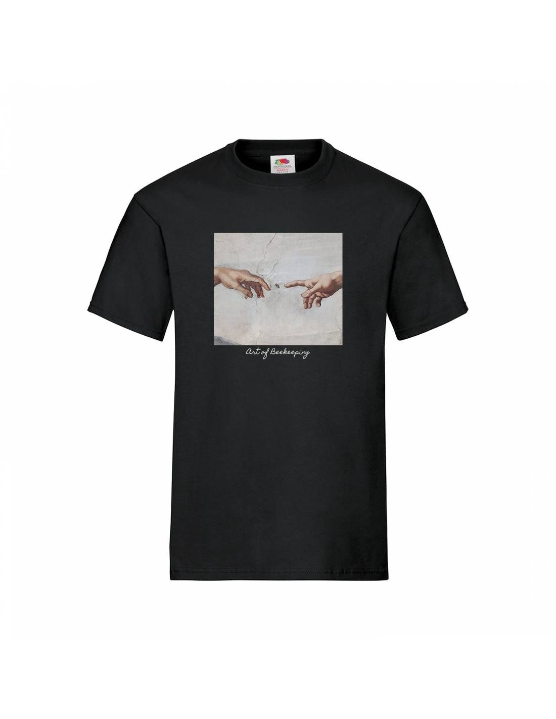 Art of Beekeeping Shirt - Creation of Adam (Black), Size: M
