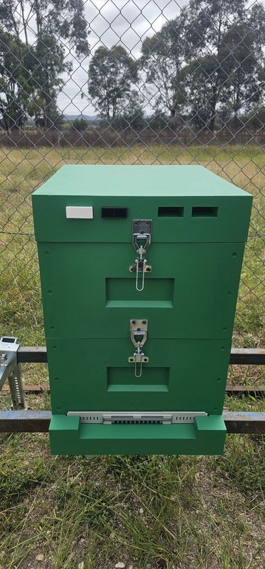 10F American Langstroth Beehive, painted (Green)