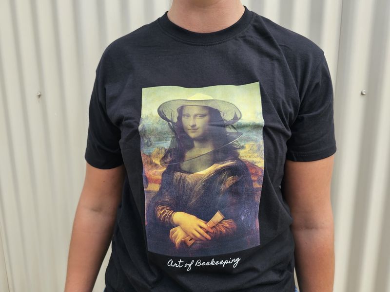 Art of Beekeeping Shirt - Mona Lisa Print (Black)