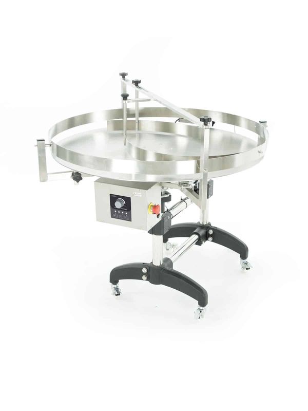 Automatic turntable for honey bottler