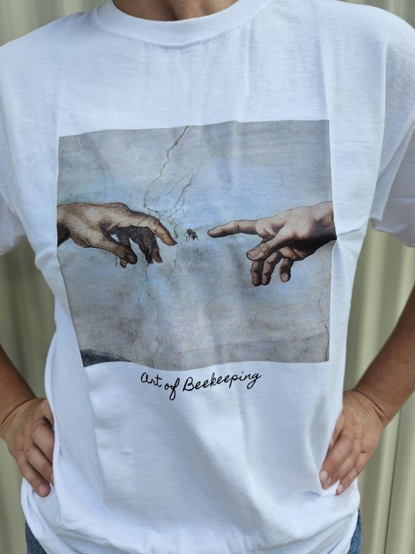 Art of Beekeeping Shirt - Creation of Adam (White)