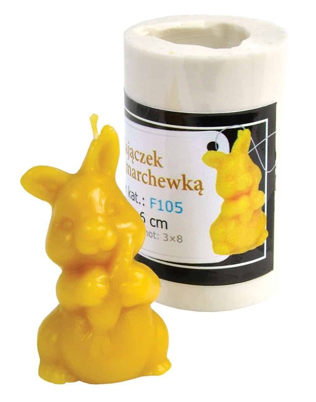 Silicone mould  - Rabbit with carrot (H-6cm)