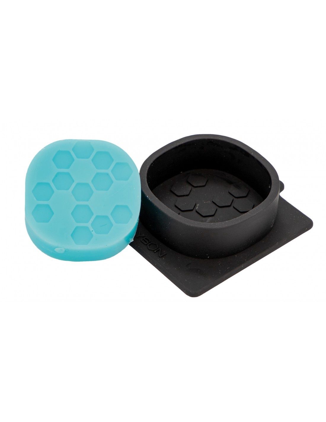 Soap Mould - Scattered Hexagons On The Oval Black