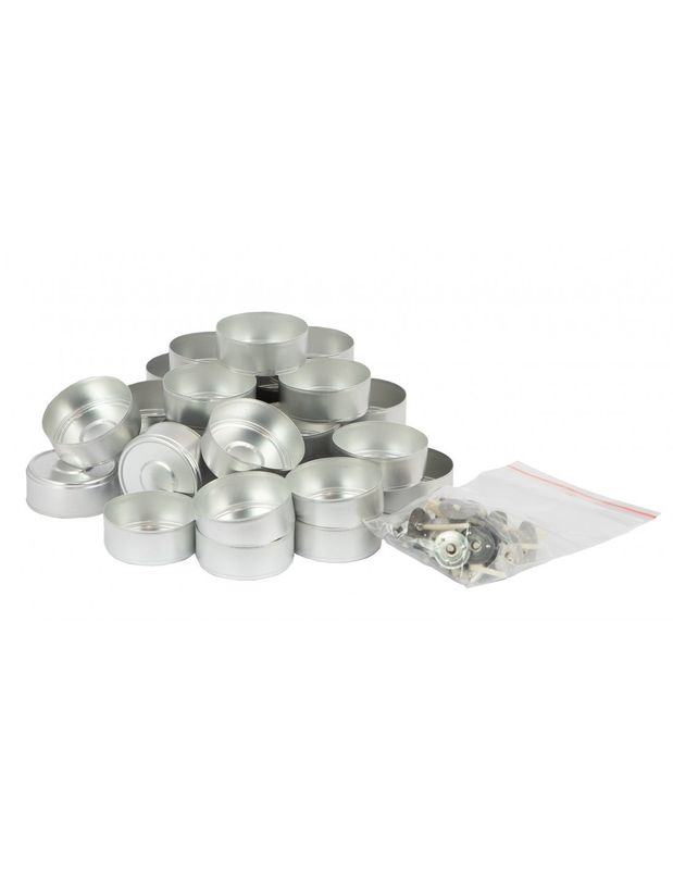 Tealight tins and wicks