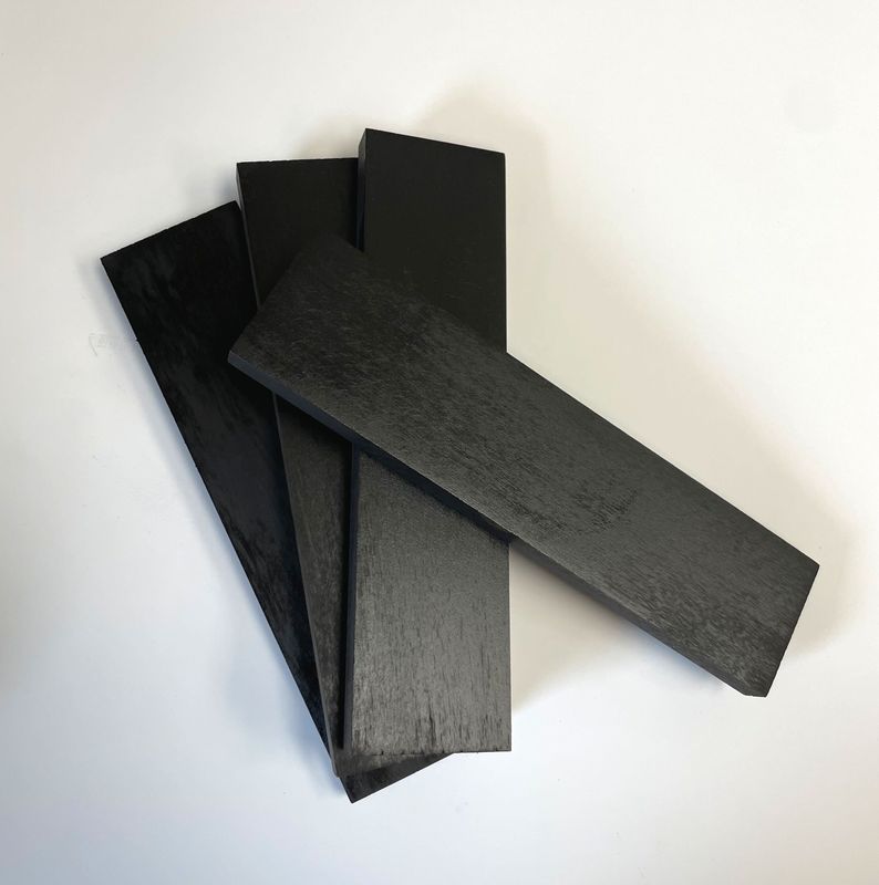 Guitar Bridge Blanks | Thermally Modified | Torrified Maple Infused with Resin | Obsidian Ebony - Real Wood Ebony Substitute