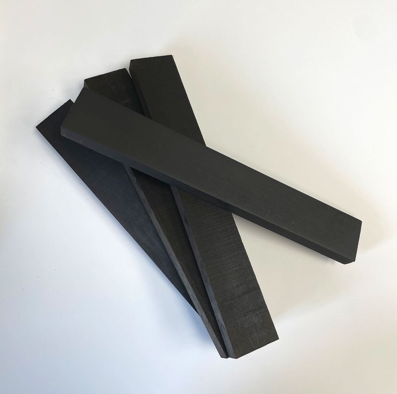 Violin Fingerboard Blanks | Thermally Modified | Torrified Maple Infused with Resin | Obsidian Ebony - Real Wood Ebony Substitute