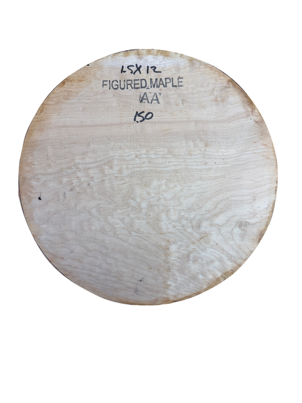 Maple Bowl Blank 1.5 Maple Bowl Blank 1.5" x 12" x 12"