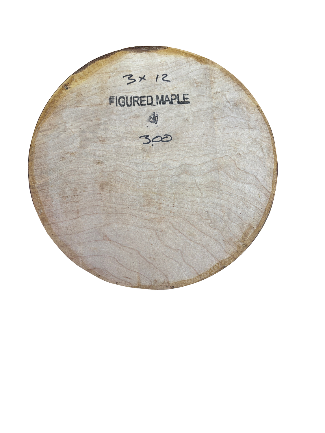 Maple Bowl Blank 3 Maple Bowl Blank 3" x 12" x 12"