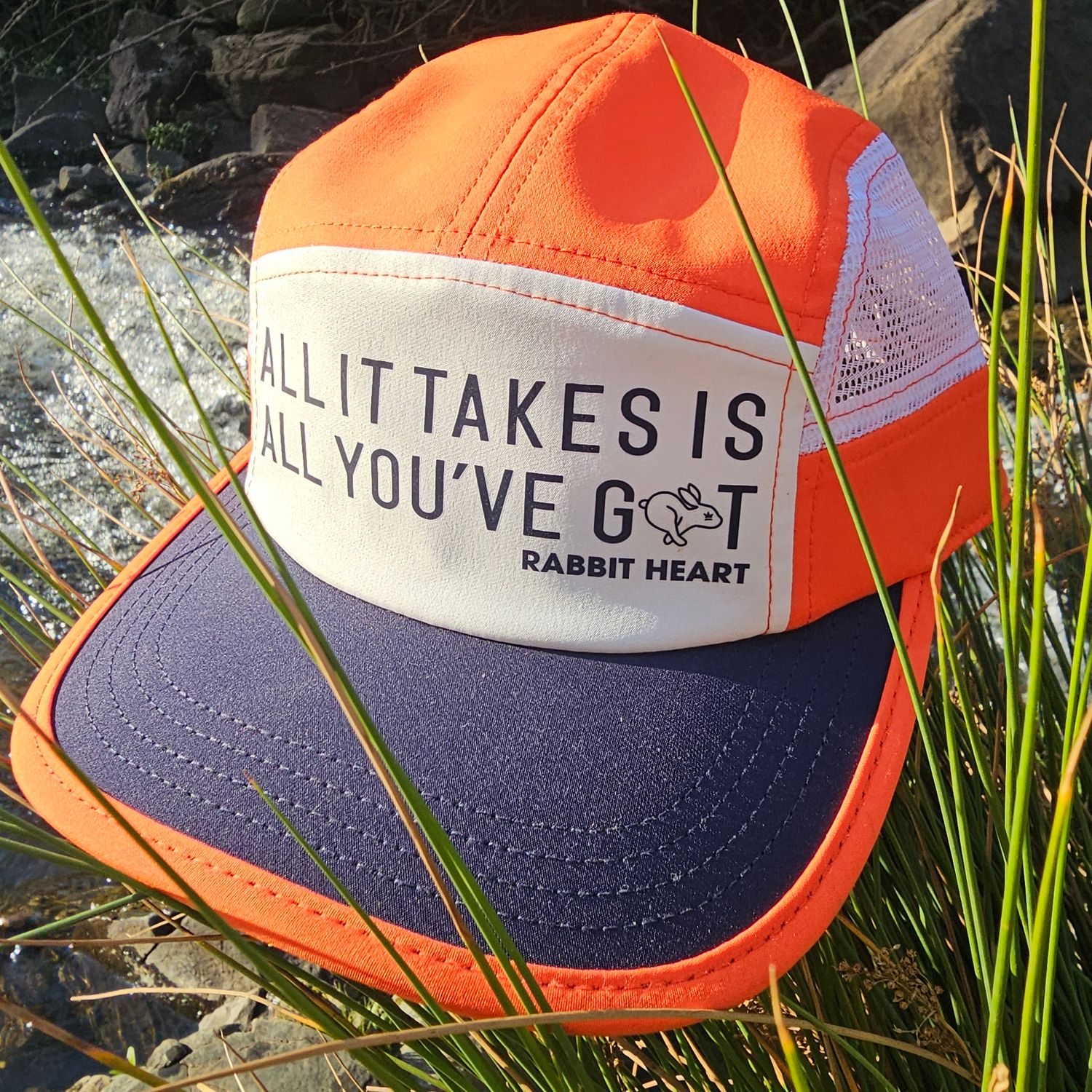 Orange &amp; Navy Running Cap