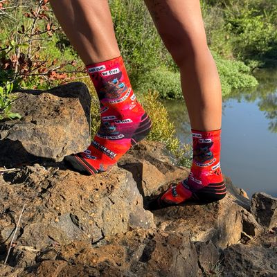 Orange Trail Running Socks
