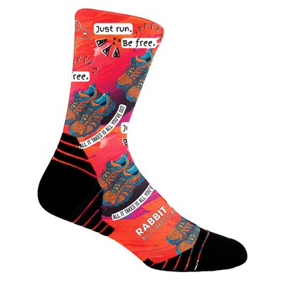 Orange Trail Running Socks