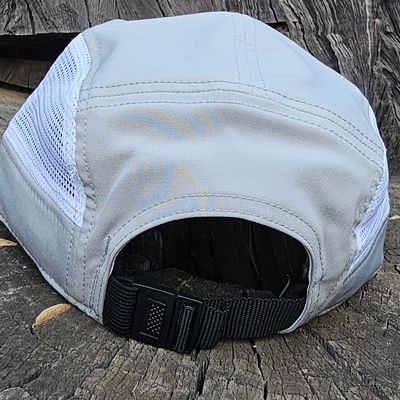 Grey &amp; White Running Cap