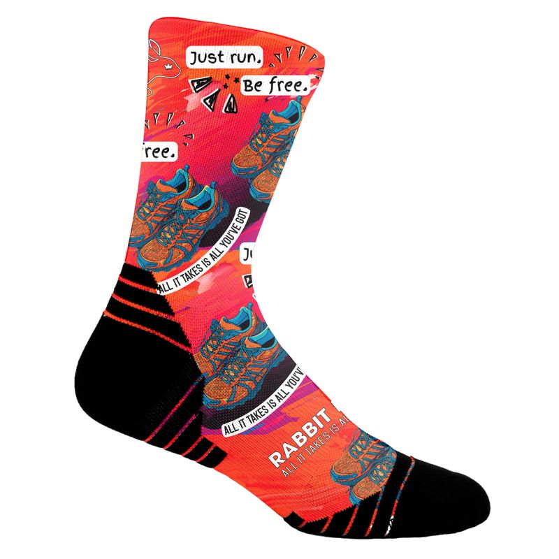 Orange Trail Running Socks