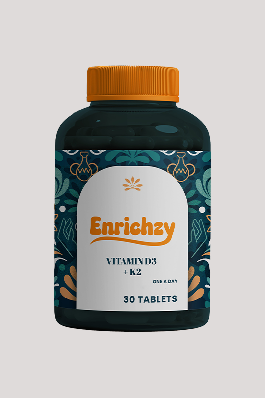 Enrichzy Vitamin D3 + K2, 30 Day Supply