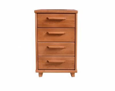 Chest of Drawers 4A Solid Wood, Black Alder