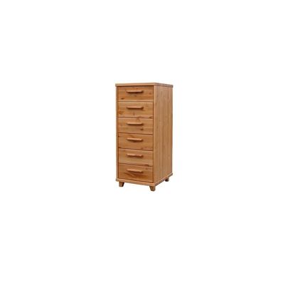 Chest of Drawers 6A Solid Wood, Black Alder