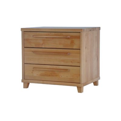Chest of Drawers 3B Solid Wood, Black Alder