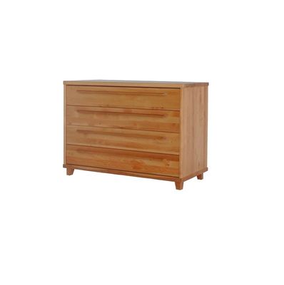 Chest of Drawers 4C Solid Wood, Black Alder