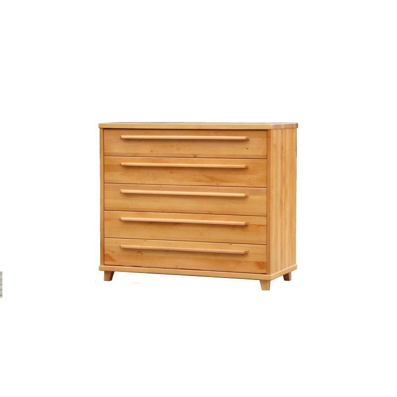 Chest of Drawers 5D Solid Wood, Black Alder