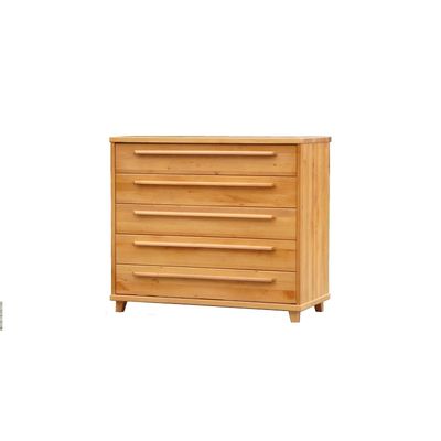 Chest of Drawers 5D Solid Wood, Black Alder