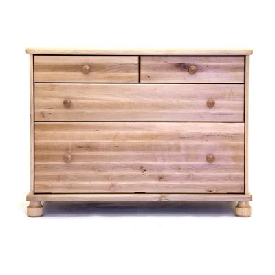 Chest of Drawers 4A Solid Wood, Black Alder