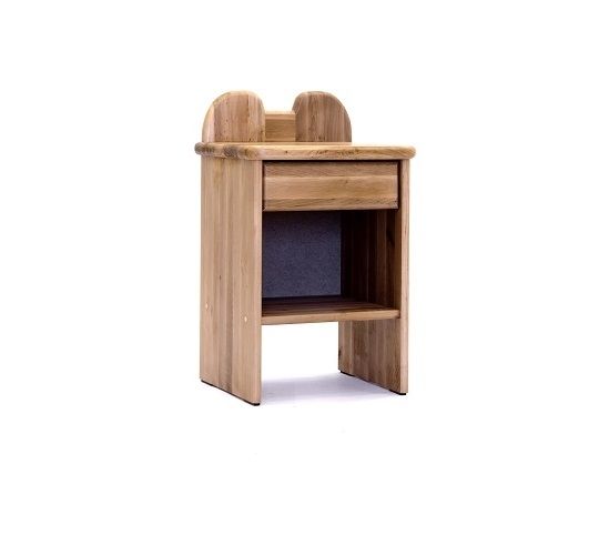 Solid alder chest of drawers with one drawer and shelf. Four tones. Furniture store Manx Mēbeles, Jelgava, Pulkveža Brieža 4