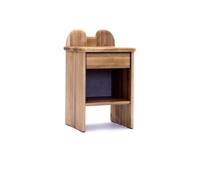 Solid alder chest of drawers with one drawer and shelf. Four tones. Furniture store Manx Mēbeles, Jelgava, Pulkveža Brieža 4