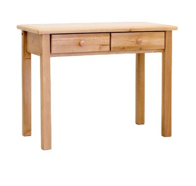 Table with two drawers Solid Wood, Black Alder