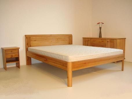 Bed Eco Natural, Solid wood- Black alder