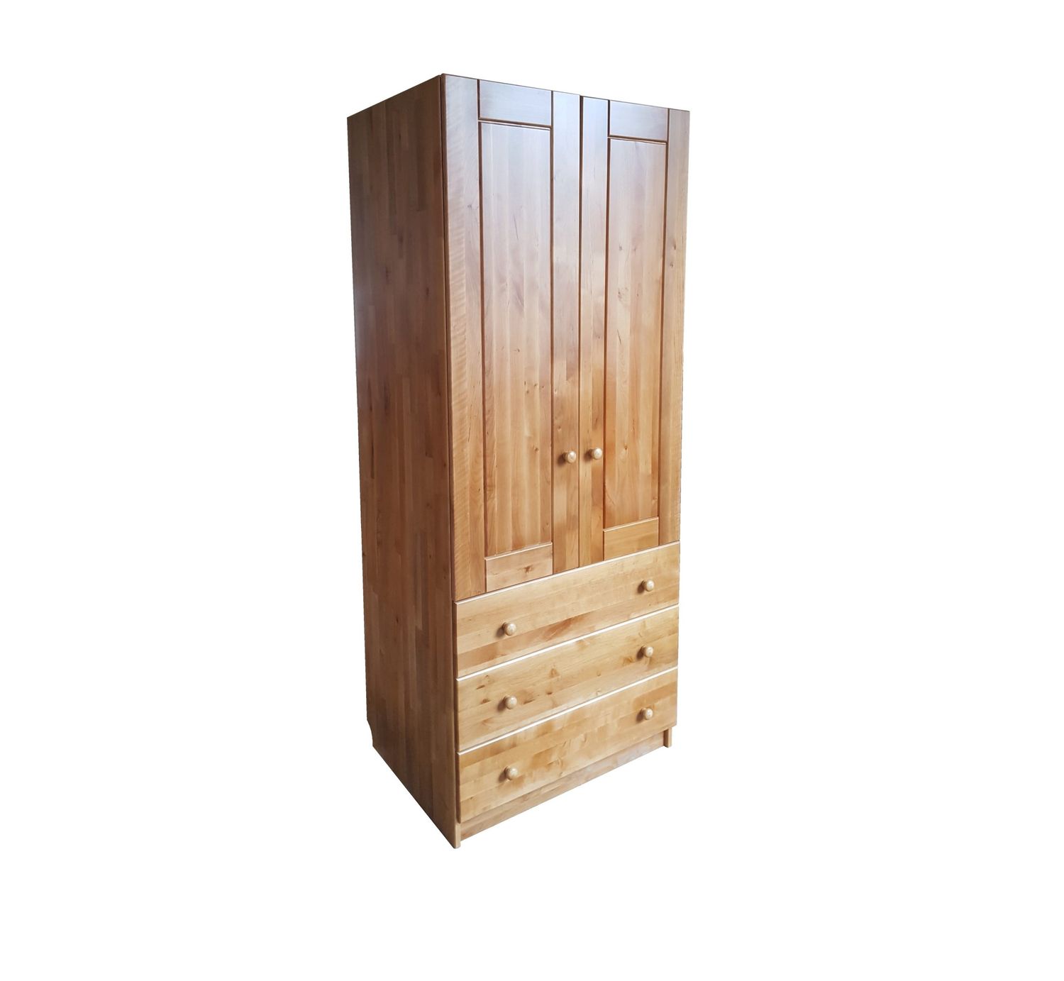 Solid wood 2-door warderobe - Black alder