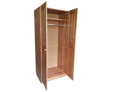 Two-door solid wood wardrobes with rods, shelves and/or drawers in Jelgava, Manx Mēbeles