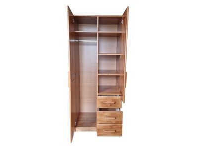 2-door wardrobe made,solid wood. Wardrobe with drawers and a rail. Wardrobes in Jelgava, Manx Mēbeles, Pulkveža Brieža iela 4