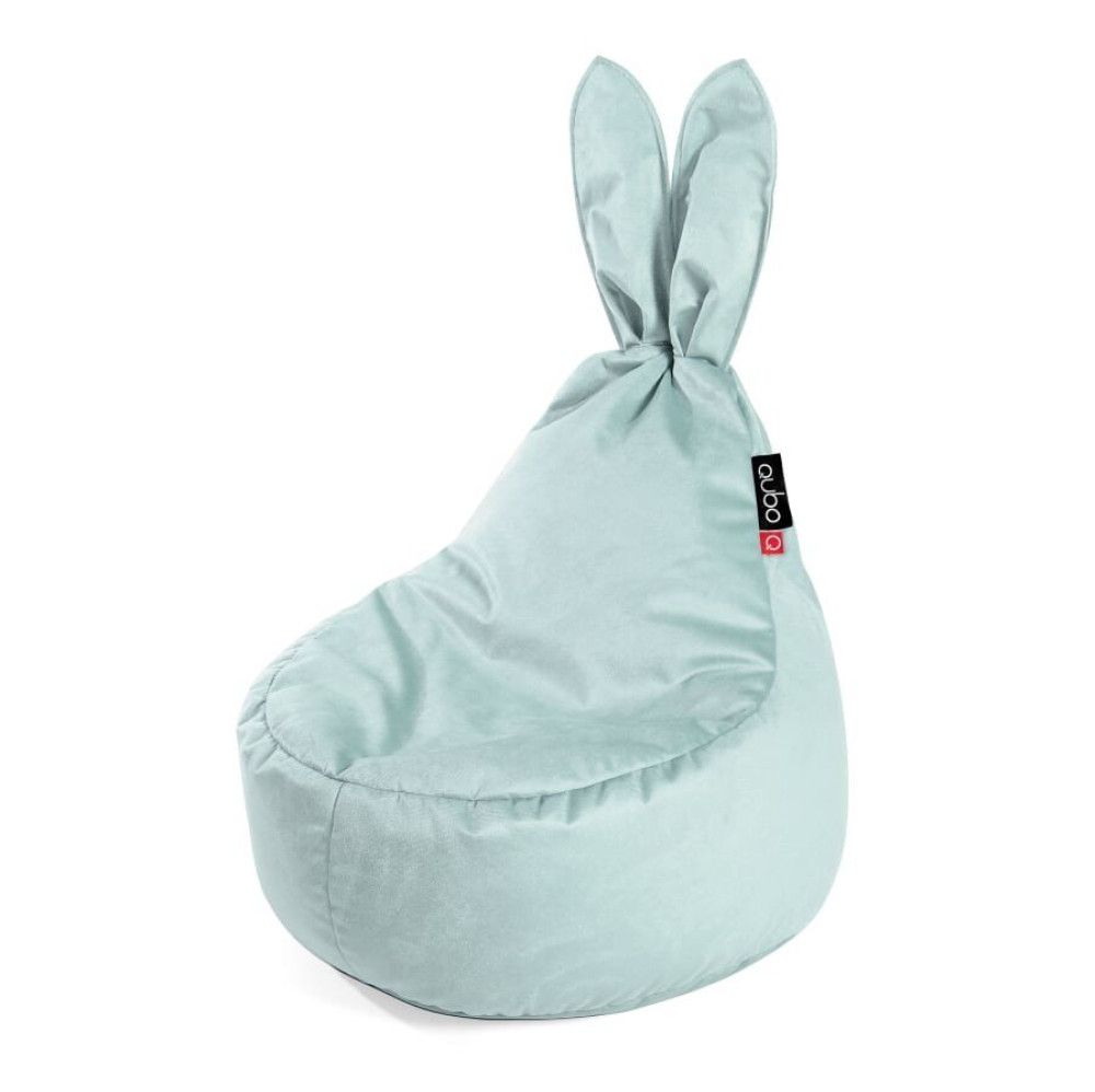 Qubo™ Baby Rabbit Menthe VELVET FIT kids bean bag