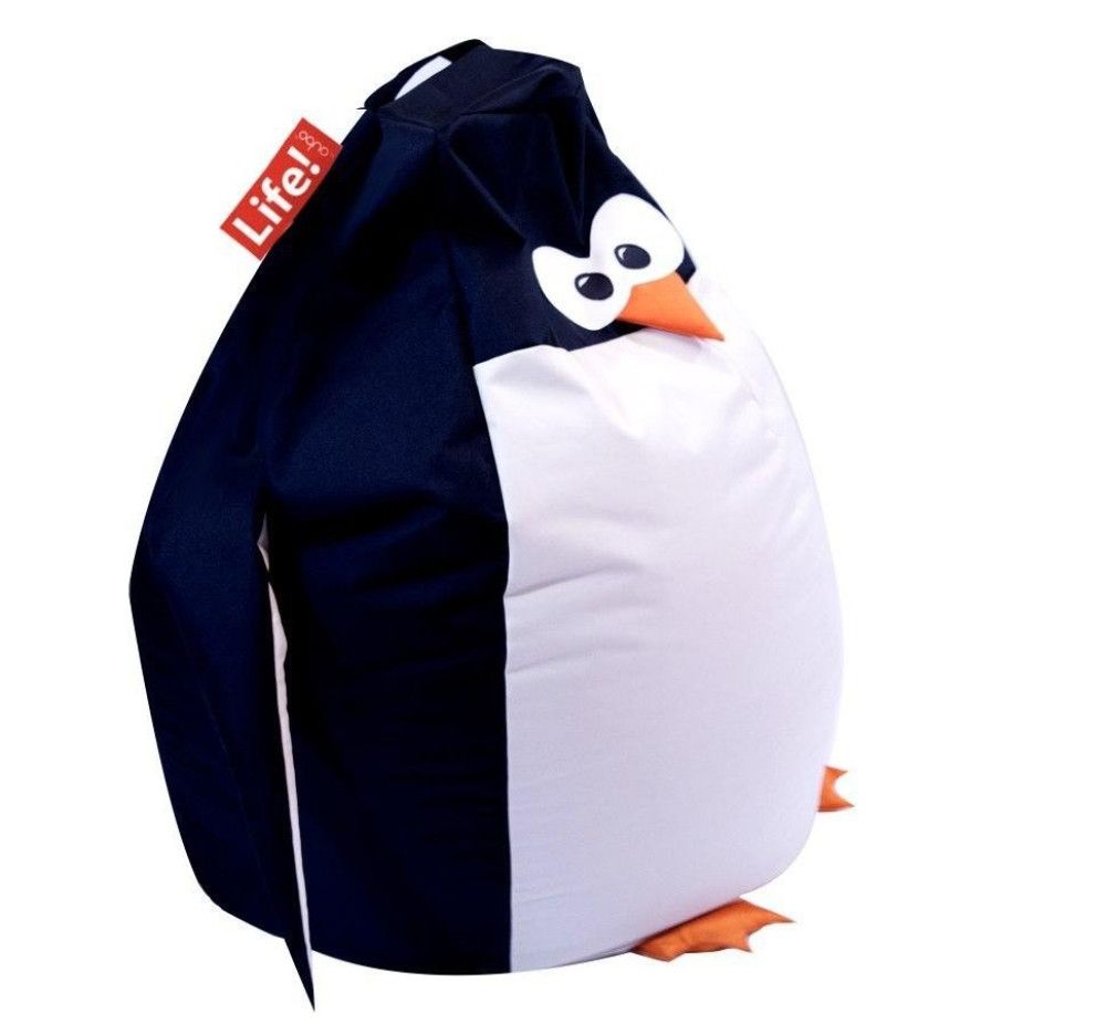 Qubo™ Penguin Blackberry POP FIT kids bean bag