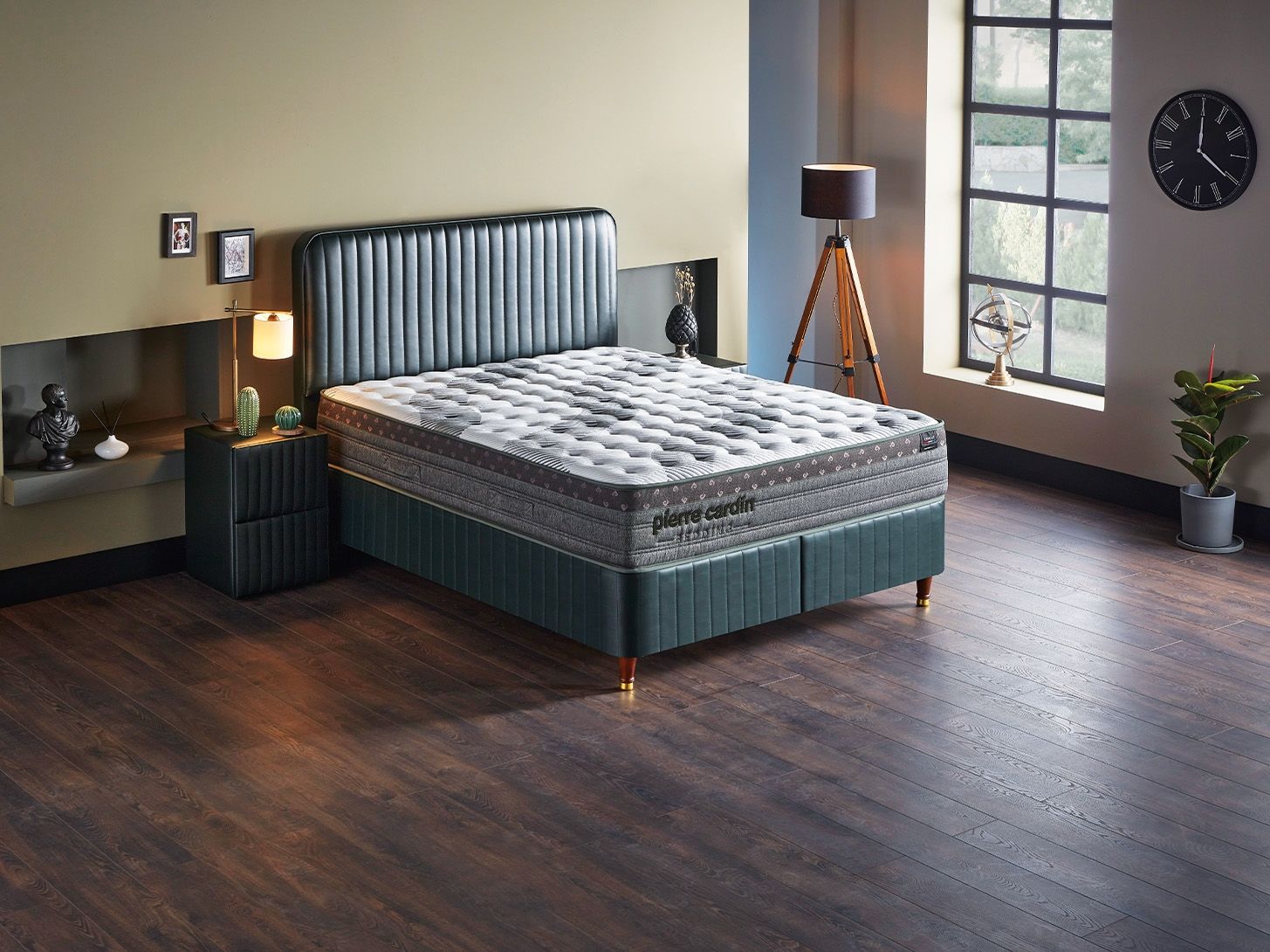 Continental bed Ophelie with storage + orthopedic mattress, 6 sizes