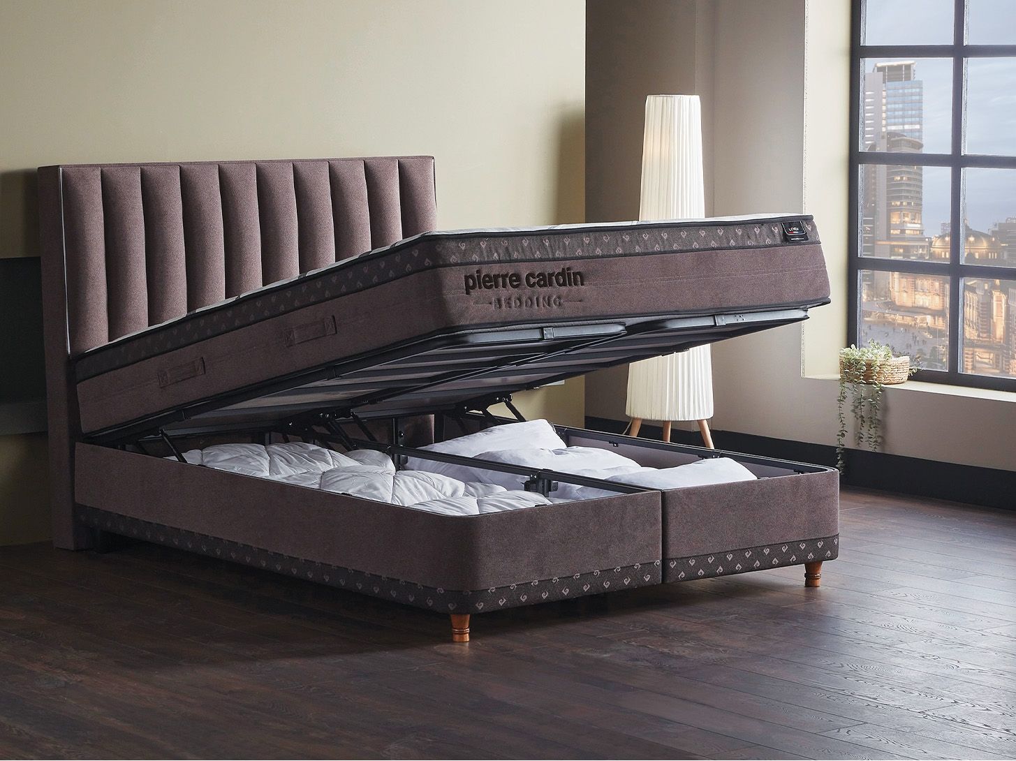 Continental bed New Loven with storage + orthopedic mattress, 6 sizes