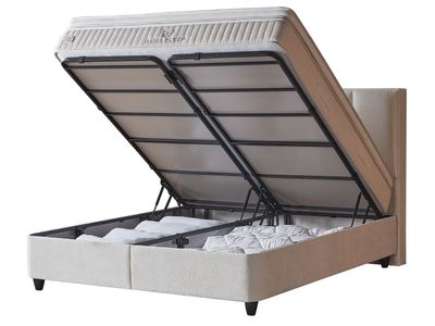 Continental bed Aura Sleep with storage + orthopedic mattress, 6 sizes