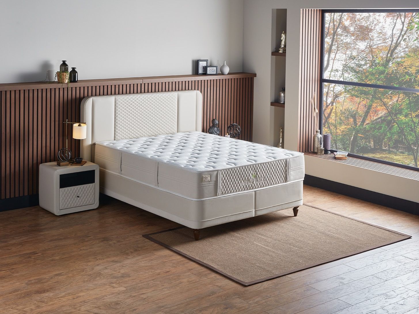 Continental bed Hemp Well with storage + orthopedic mattress, 6 sizes