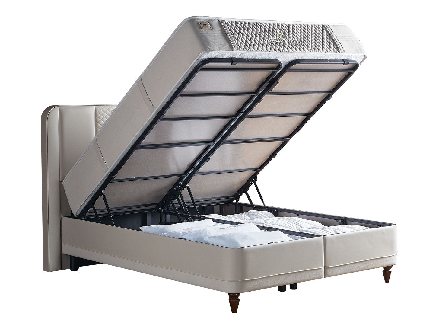 Continental bed Hemp Well with storage + orthopedic mattress, 6 sizes