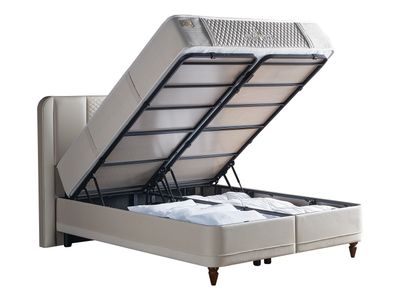 Continental bed Hemp Well with storage + orthopedic mattress, 6 sizes
