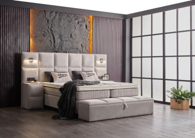 Ottoman bed Liberta + orthopedic mattress, 2 sizes