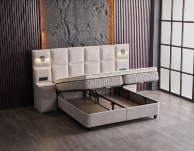 Ottoman bed Liberta + orthopedic mattress, 2 sizes